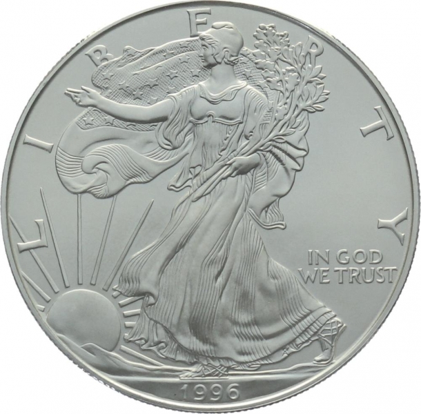 USA 1 Dollar 1996 Silver Eagle - 1 Unze Feinsilber